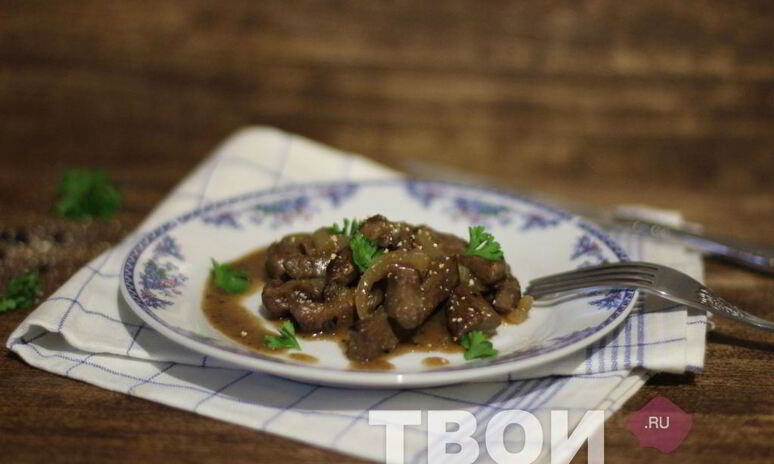 Рецепт печень с луком