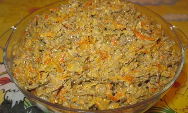 Рецепт печень с морковью и луком