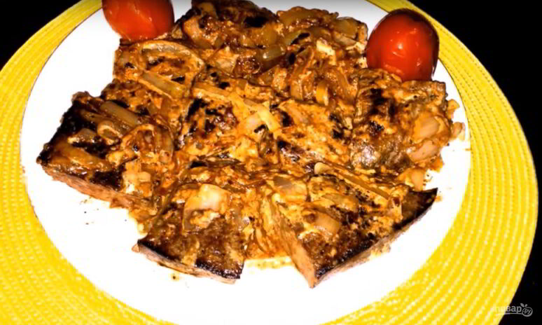 Рецепт печень свиная со сметаной