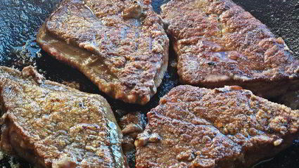 печень в беконе с картофелем