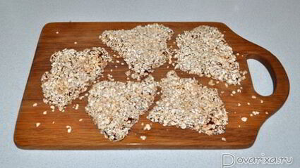 печень, жаренная в овсяной панировке