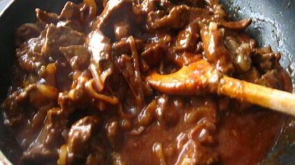 телячья печень в восточном стиле