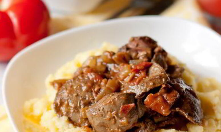 Рецепт утиная печень с томатами и бальзамическим уксусом