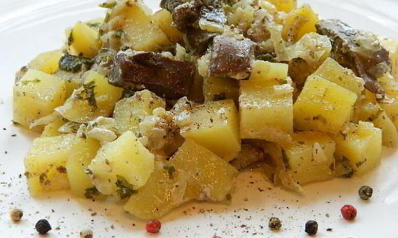 Рецепт жареная картошечка с печенью