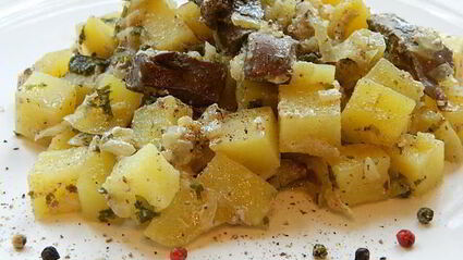 жареная картошечка с печенью