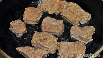 жареная печень в сливочном соусе