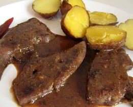 Жареная телячья печень