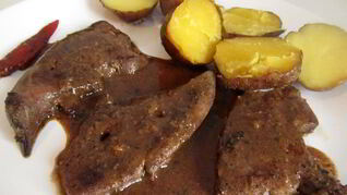 Жареная телячья печень