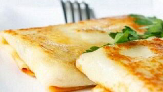 Блинчики с начинкой из куриного мяса