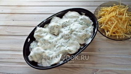 пельмени с сыром и сметаной в духовке