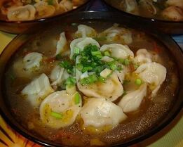 Пельмени с зеленью