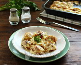 Жареные пельмени в духовке