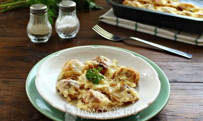 Рецепт жареные пельмени в духовке