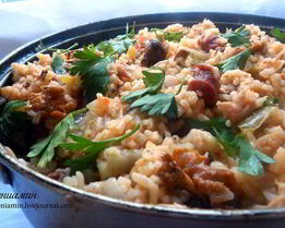 Джамбалайя с лисичками