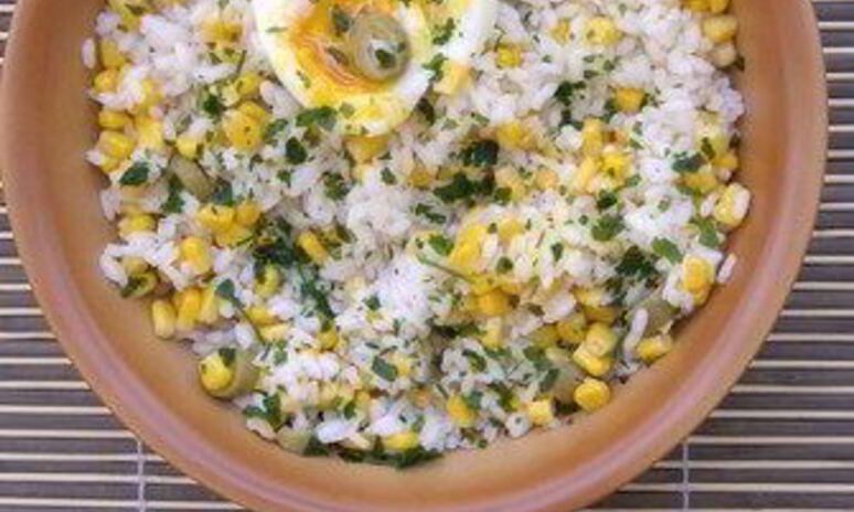 Рецепт летний плов с кукурузой и мятой