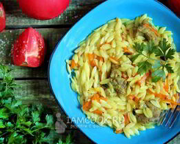 Ложный плов из пасты орзо