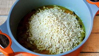 ложный плов из пасты орзо