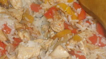 паэлья с курицей и овощами