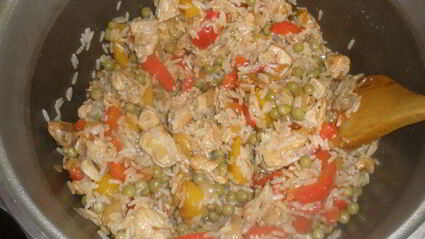 паэлья с курицей и овощами