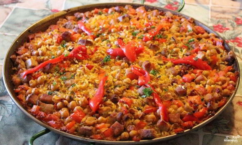 Рецепт паэлья со свининой