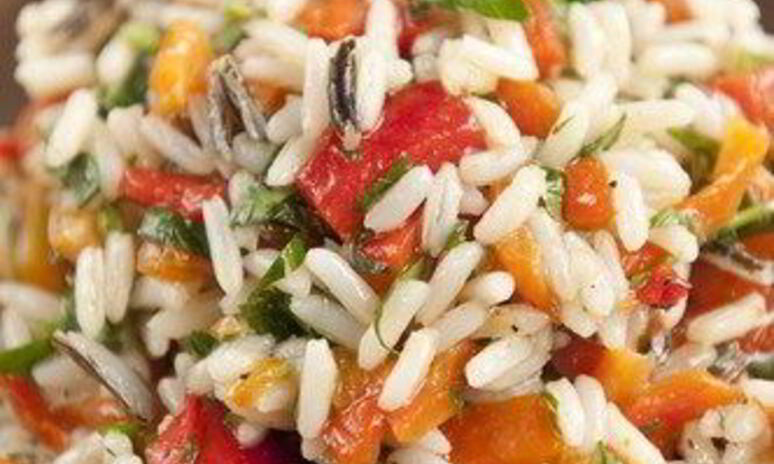 Рецепт пилаф с тыквой, красными перцами и жареными тыквенными семечками