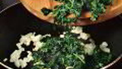 пилав со шпинатом