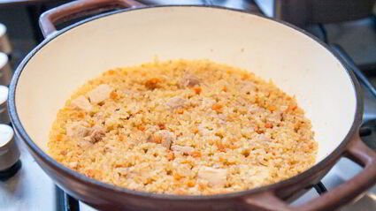 плов из булгура с курицей