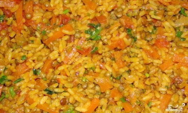 Рецепт плов из чечевицы
