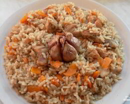 Плов из куриных бедрышек