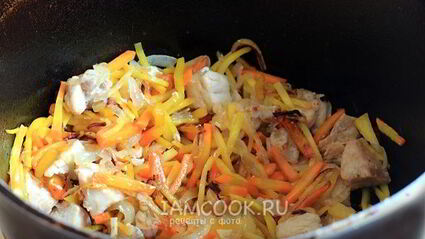 плов из перловки с курицей