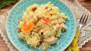 Плов по-азербайджански с курицей