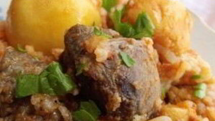 плов с айвой