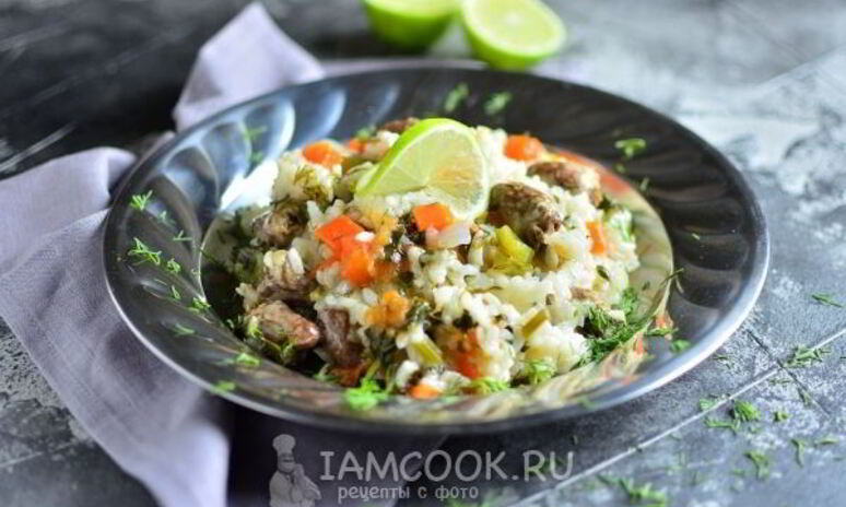 Рецепт плов с куриными сердечками в мультиварке