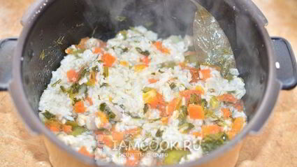 плов с куриными сердечками в мультиварке