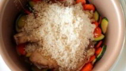 плов с курицей и кабачками