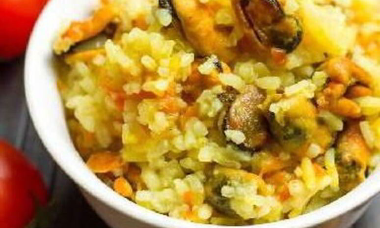 Рецепт плов с мидиями по-восточному