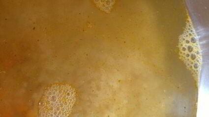 плов с сухофруктами, апельсинами и копченой корейкой