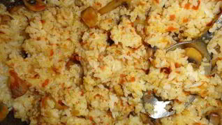 Вегетарианский постный плов с грибами