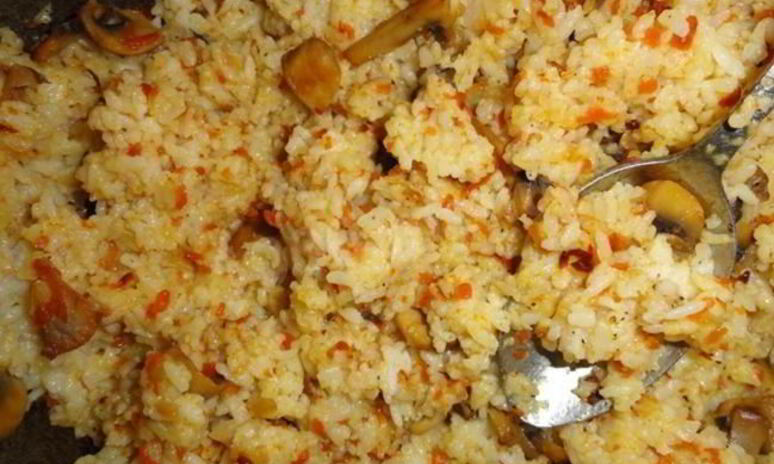 Рецепт вегетарианский постный плов с грибами