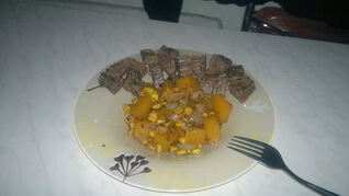 Быстрое рагу из тыквы и кукурузы и говядина тушеная в прованских травах