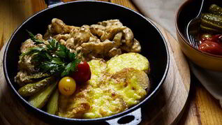 Фрикасе из курицы с картофелем