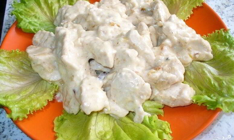 Рецепт фрикасе из курицы с сыром