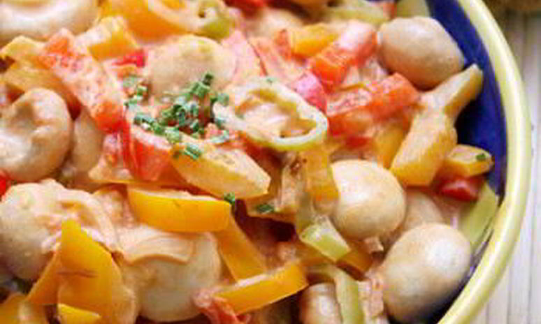 Рецепт грибное рагу с томатами