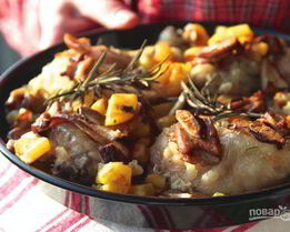 Куриное фрикасе с грибами по-женевски