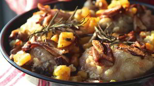 Куриное фрикасе с грибами по-женевски