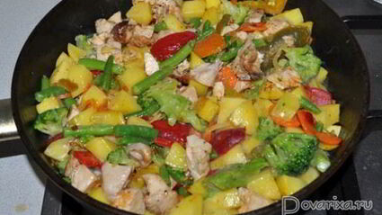 куриное рагу с овощами