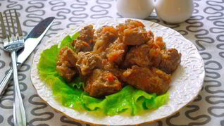 Мясное рагу с баклажанами