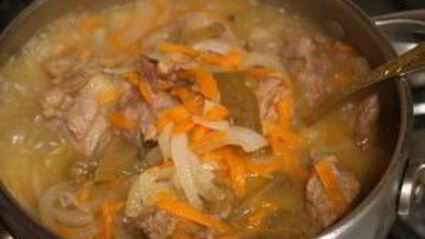 мясное рагу с баклажанами