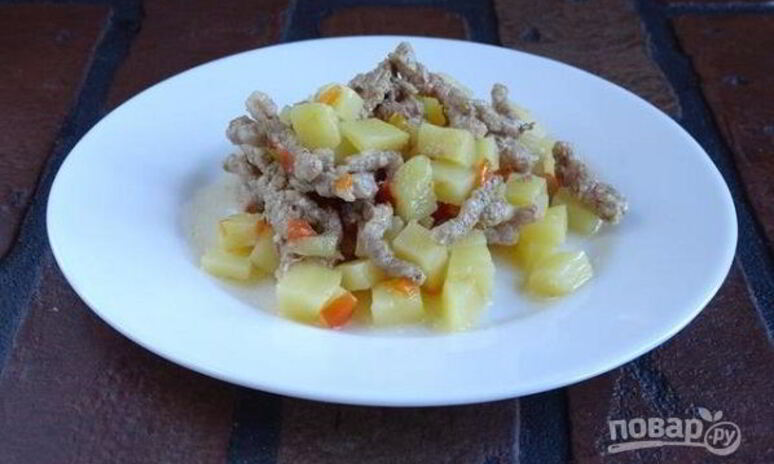 Рецепт овощное рагу с фаршем в мультиварке