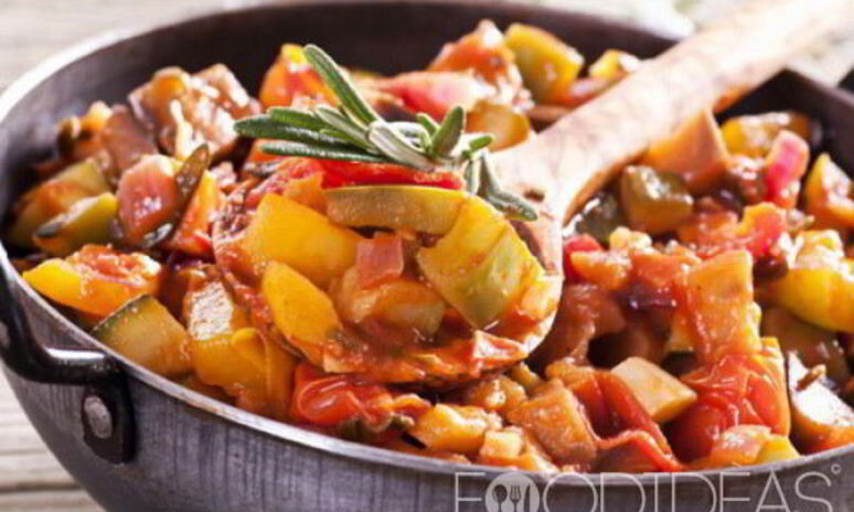 Рецепт овощное рагу с кабачками, баклажанами и мясом